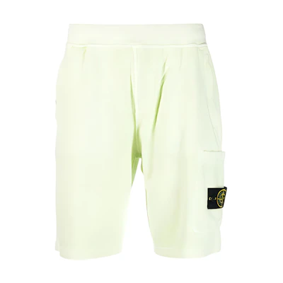 Stone Island SS23 Compass Badge Elastic Waist Casual Shorts Light Green. 781564060-V0152