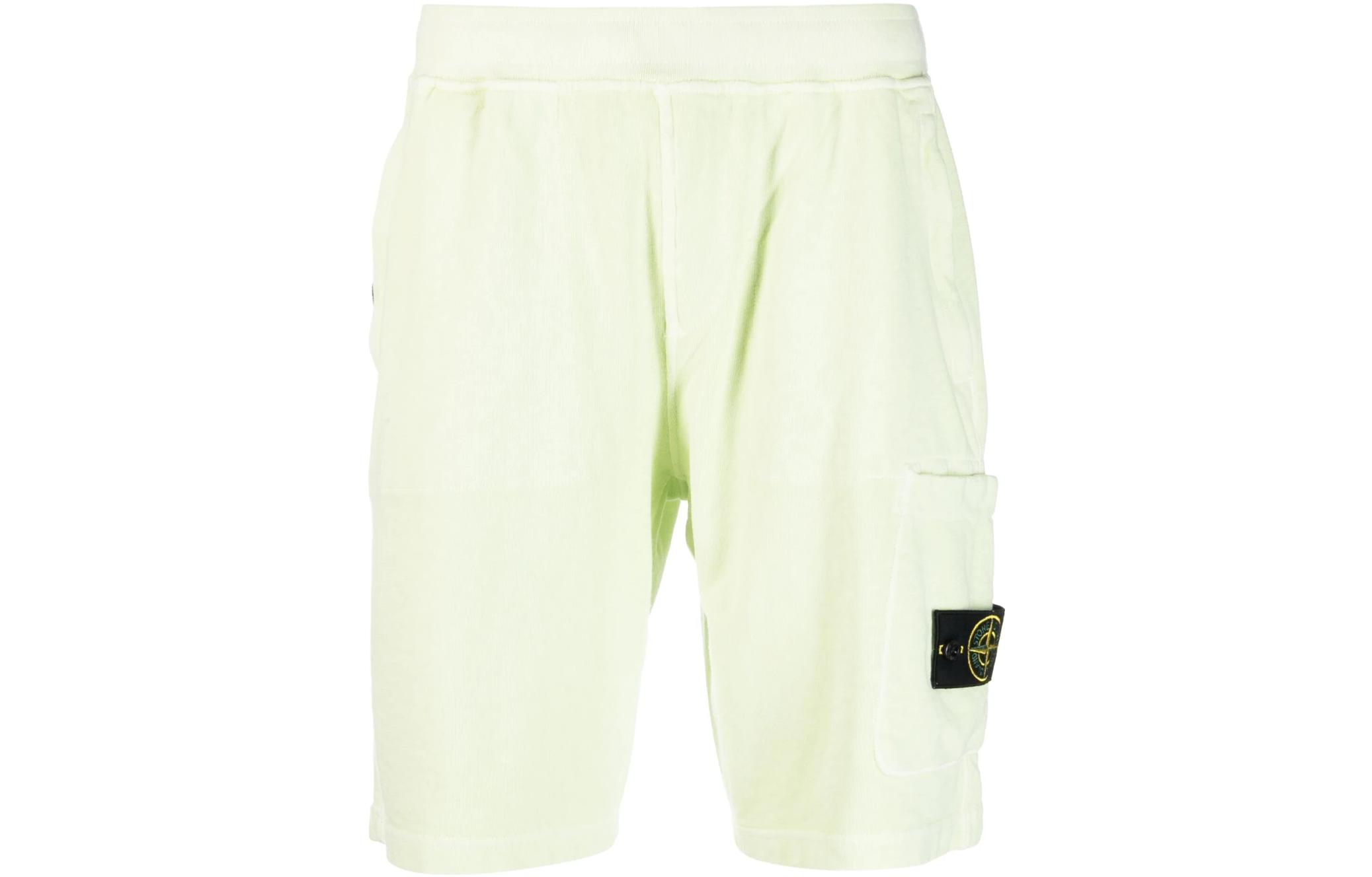 Order Stone Island SS23 羅盤徽章彈性腰休閒短褲 淺綠色 781564060-V0152