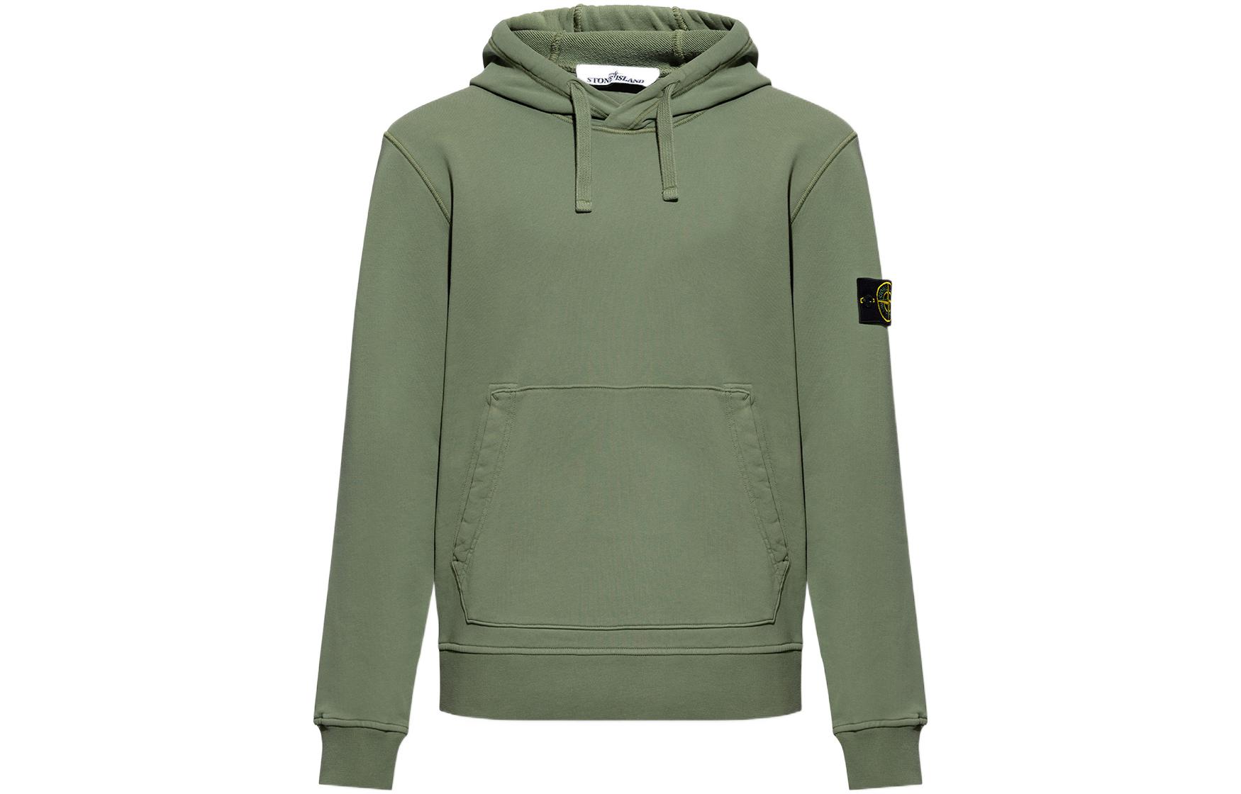 STONE ISLAND SS23  Green Logo Patch Drawstring Pullover Hoodie. 101564151-V0055 圖 2