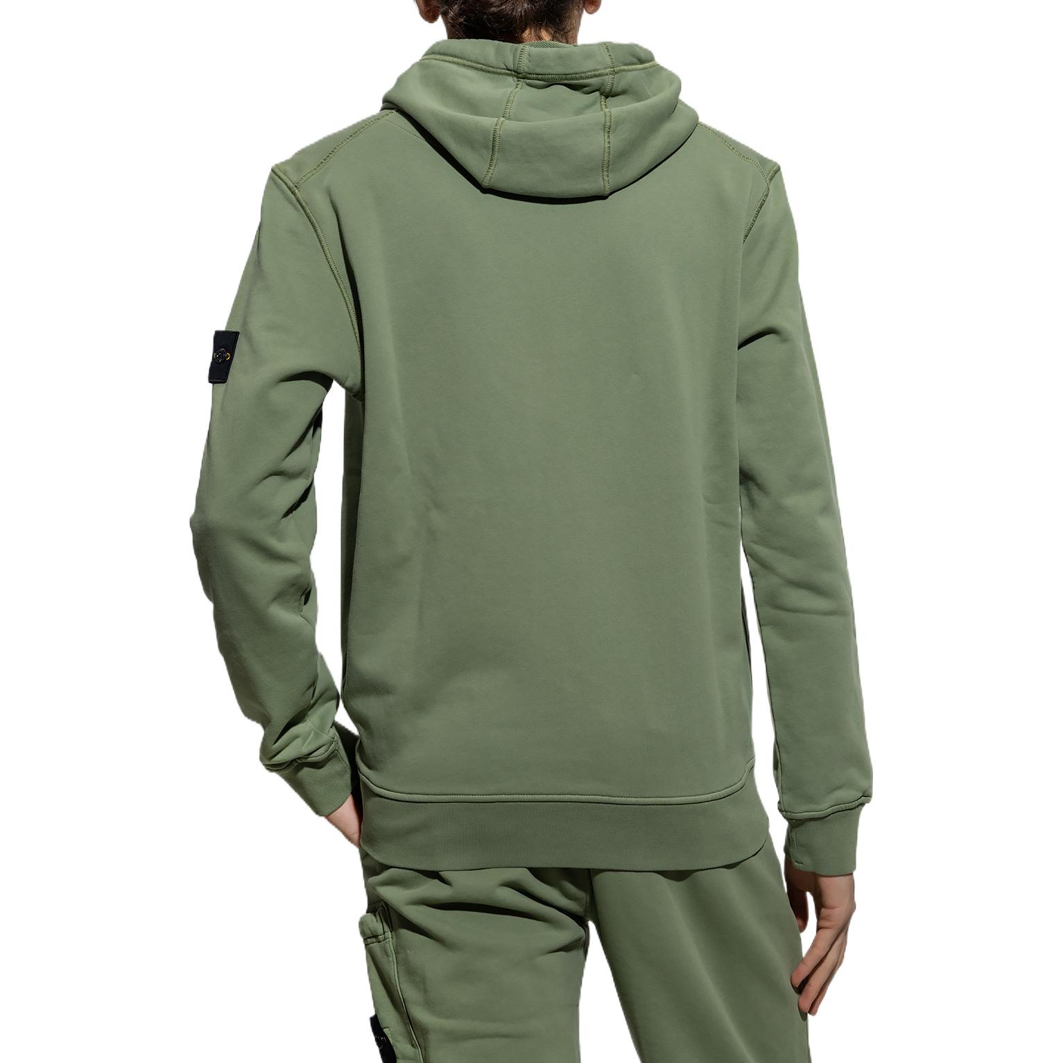 STONE ISLAND SS23  Green Logo Patch Drawstring Pullover Hoodie. 101564151-V0055 圖 5