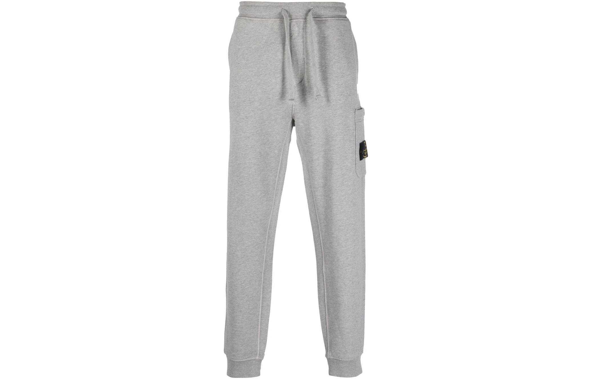 STONE ISLAND SS23  Grey Casual Joggers with Solid Logo Patch. 101564451-A0M64