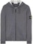Buy Chaqueta con capucha y cremallera Stone Island SS23 gris humo con logo. 101564251-V0M67