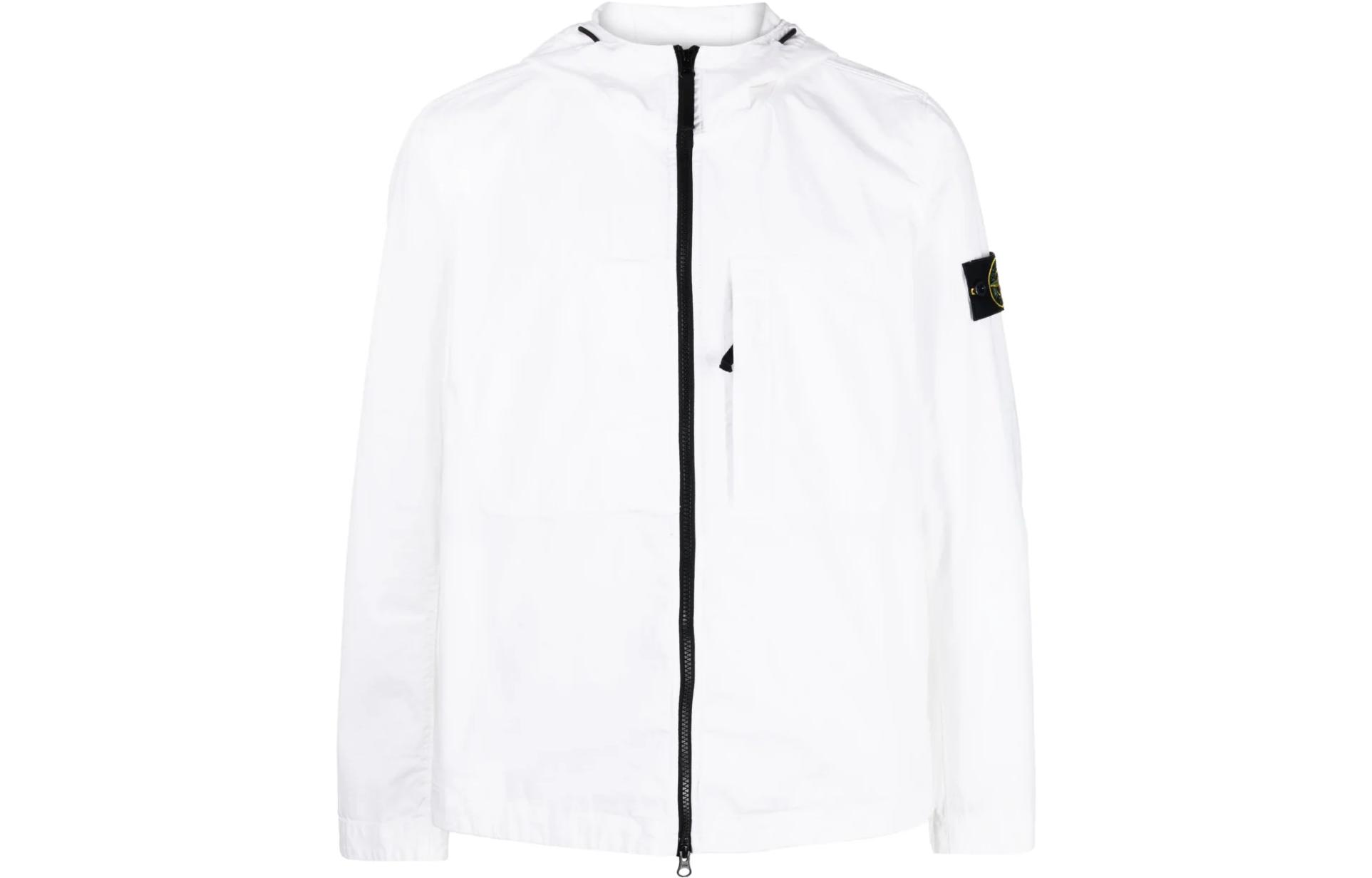 Stone Island SS23  Lightweight Compass Logo Hooded Jacket - White 781543310-V0001 圖 2