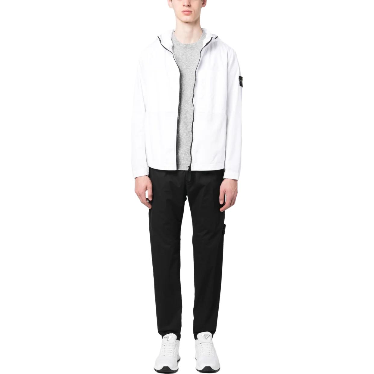 Stone Island SS23  Lightweight Compass Logo Hooded Jacket - White 781543310-V0001 圖 3
