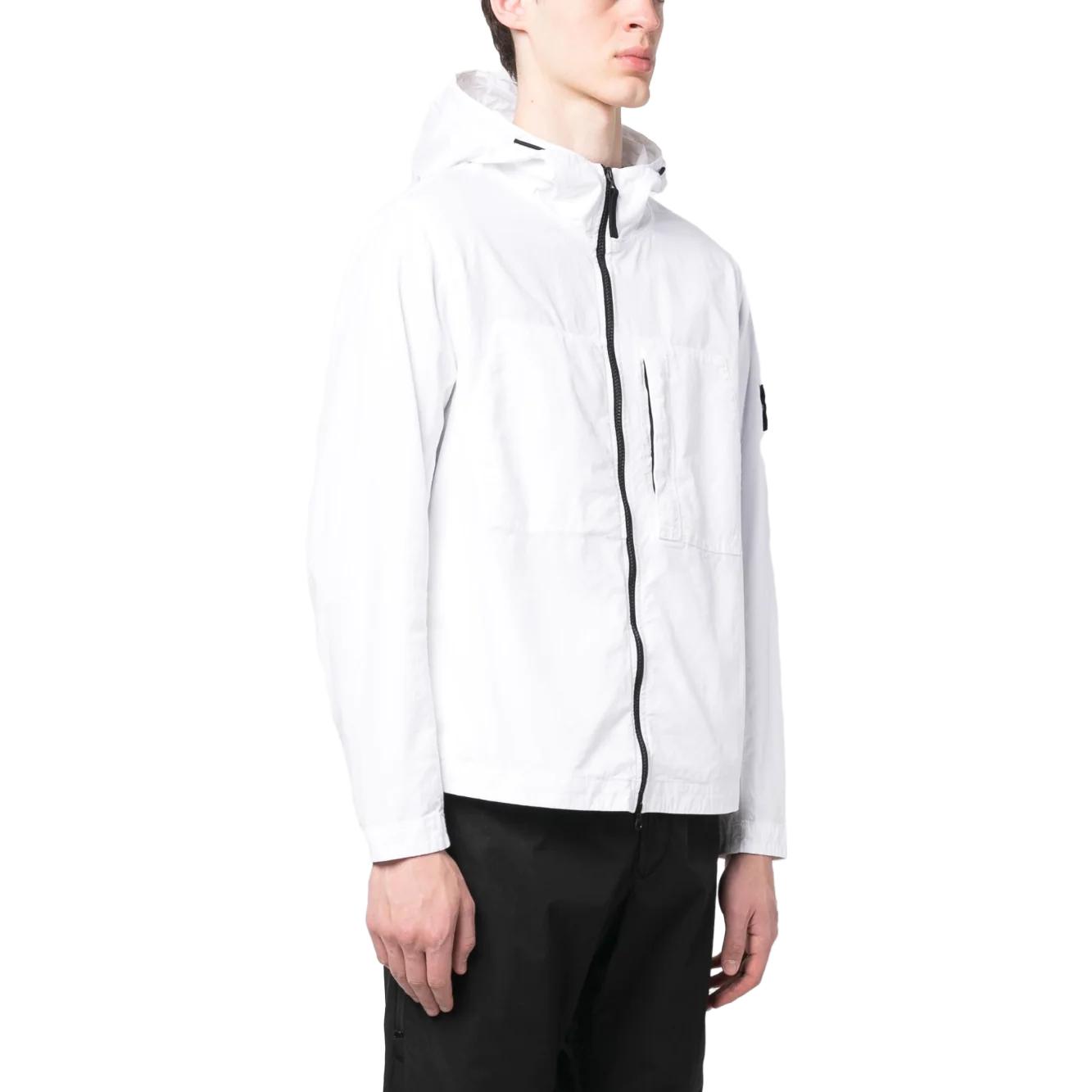 Stone Island SS23  Lightweight Compass Logo Hooded Jacket - White 781543310-V0001 圖 4