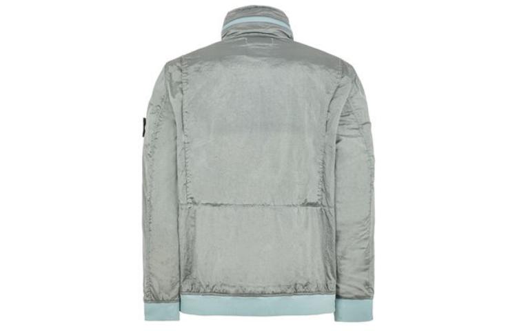 Lookbook STONE ISLAND SS23  Metallic Nylon Logo Zip-Up Jacket Sky Blue 781541920-V0041