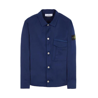 STONE ISLAND SS23 Navy Blue Long Sleeve Shirt Jacket 781510428-V0020