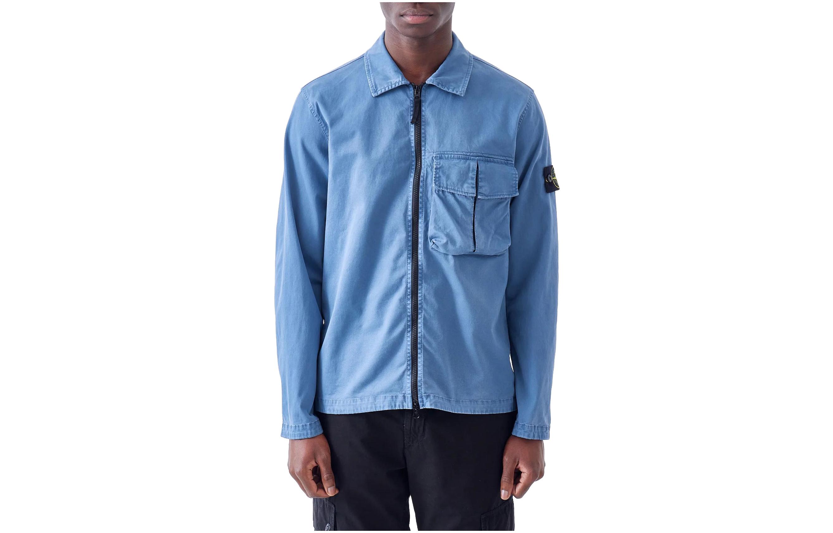 STONE ISLAND SS23  Prussian Blue Plain Long Sleeve Jacket 781510304-V0124 圖 2