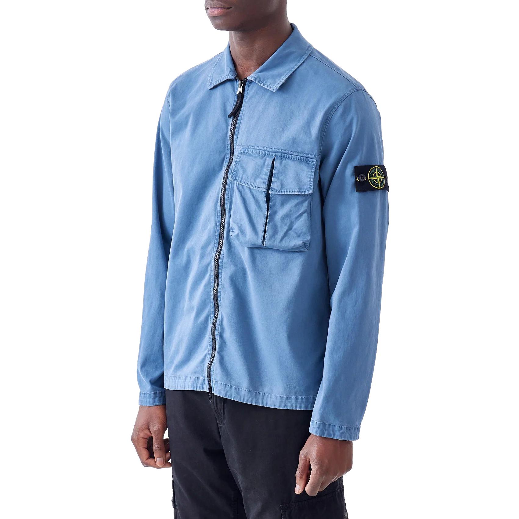 STONE ISLAND SS23  Prussian Blue Plain Long Sleeve Jacket 781510304-V0124 圖 3