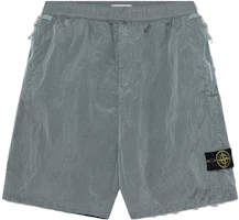 Order STONE ISLAND SS23 復古尼龍標誌休閒短褲 天空藍 7815L0319-V0041