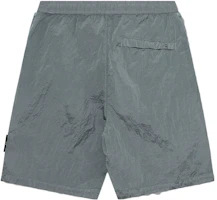 Lookbook STONE ISLAND SS23 復古尼龍標誌休閒短褲 天空藍 7815L0319-V0041