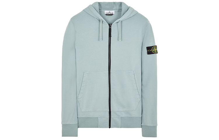 STONE ISLAND SS23  Sky Blue Logo Hoodie Jacket. 101564251-V0041