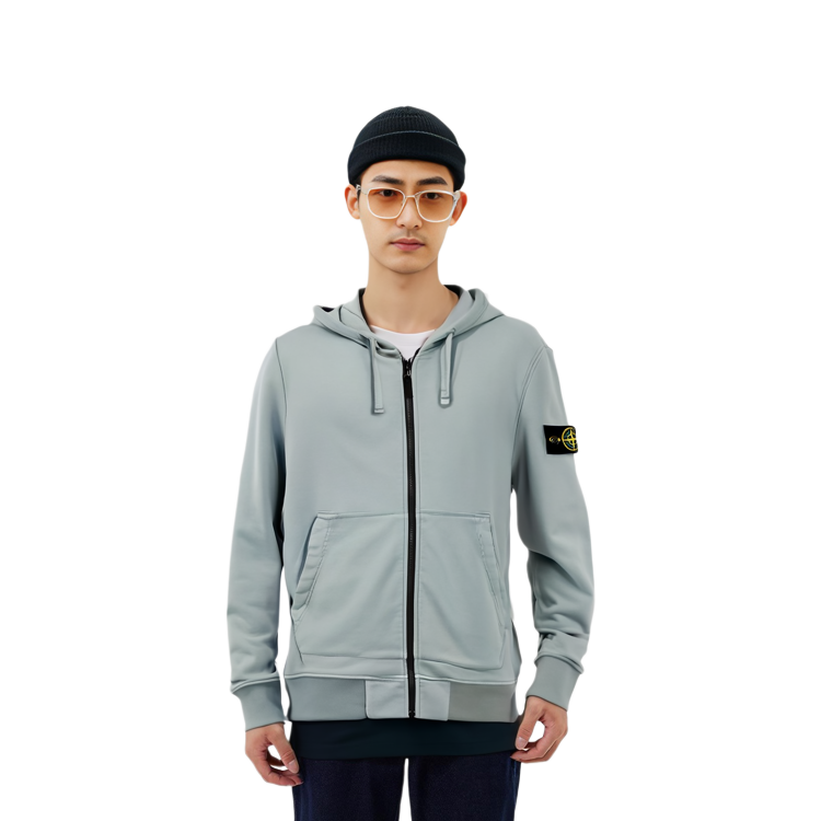 STONE ISLAND SS23  Sky Blue Logo Hoodie Jacket. 101564251-V0041 圖 4