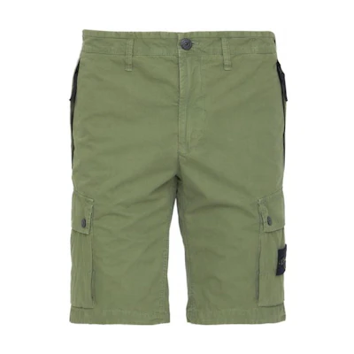 STONE ISLAND SS23 Solid Color Cargo Shorts Green 1015L11WA-V0155