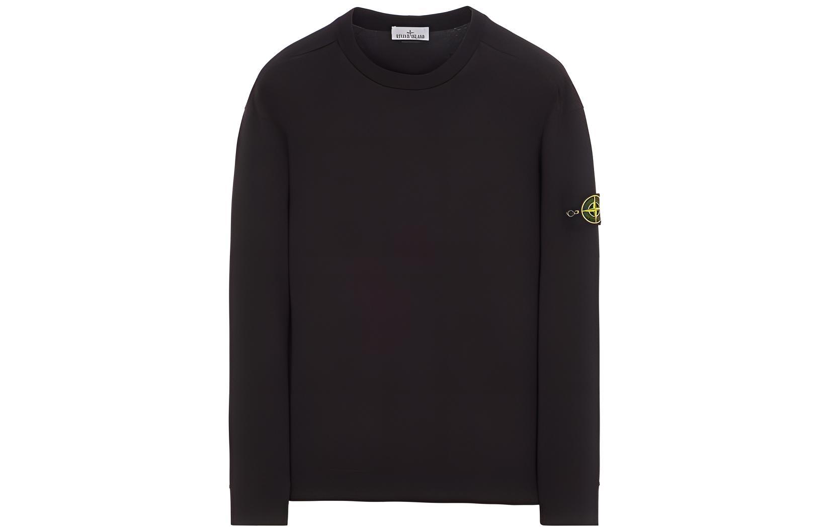 Buy STONE ISLAND SS23 Sweatshirt Crewneck Pullover Warna Solid - Biru Tua 101563750-A0020