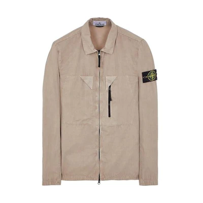 STONE ISLAND SS23 Solid Color Long-Sleeve Zip Jacket Dove Grey 7815106WN-V0192