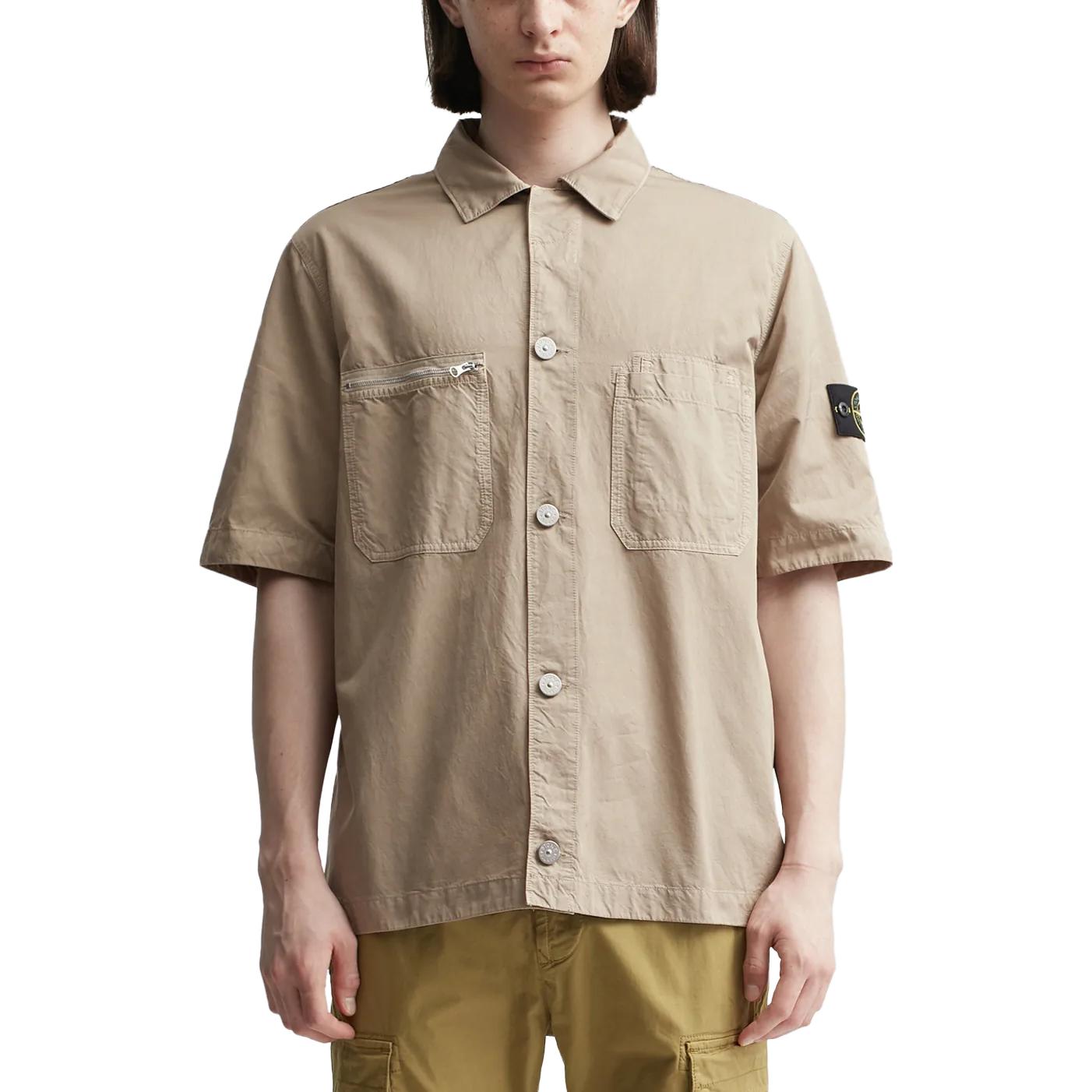 Stone Island SS23  Solid Cupro Short Sleeve Shirt Dove Grey 781511429-V0092 圖 6