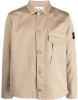 STONE ISLAND SS23 Solid Logo Long Sleeve Shirt Jacket Light Brown 781510428-V0092 STONE ISLAND SS23 Solid Logo Long Sleeve Shirt Jacket Light Brown 781510428-V0092