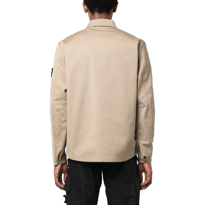 STONE ISLAND SS23  Solid Logo Long Sleeve Shirt Jacket Light Brown 781510428-V0092 圖 4