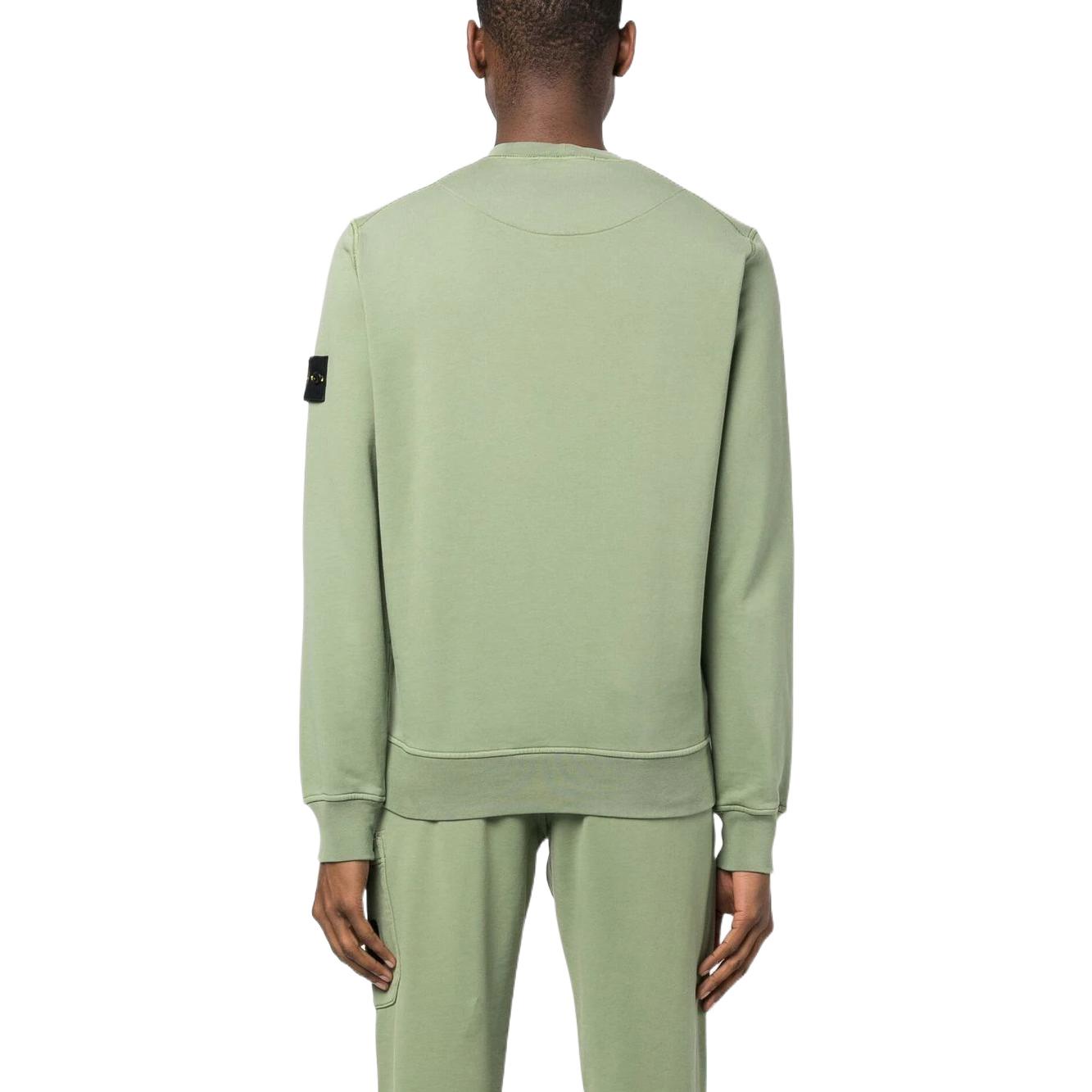 Stone Island SS23 Badge Solid Crewneck Long Sleeve Sweatshirt Green . 101563051-V0055 圖 4