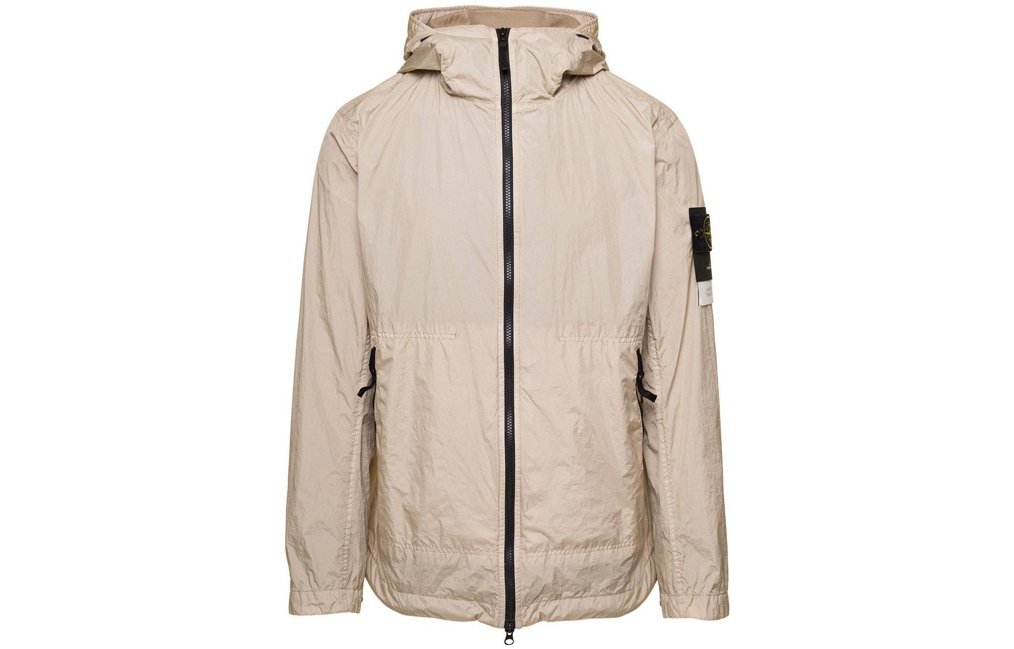 Stone Island SS23 Beige Lightweight Waterproof Windproof Hoodie Jacket Men 781540522-V0092