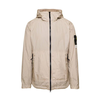 Stone Island SS23 Beige Lightweight Waterproof Windproof Hoodie Jacket Men 781540522-V0092