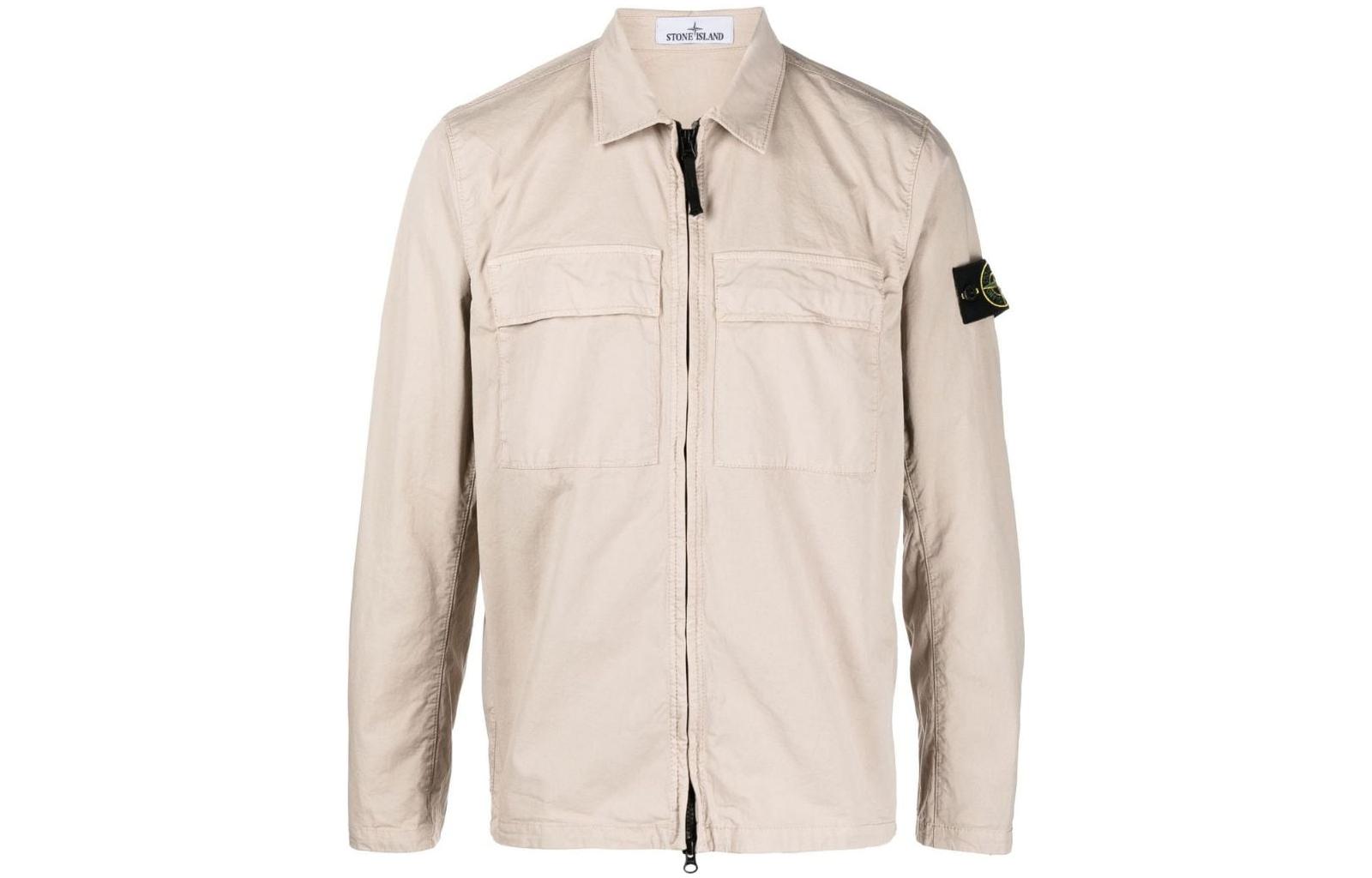 Stone Island SS23 Beige Pocket Long Sleeve Shirt Jacket for Men 781510210-V0092 圖 2
