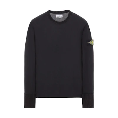 Stone Island SS23 Black Crewneck Long Sleeve Sweatshirt Classic Style 7815530D5-V0029
