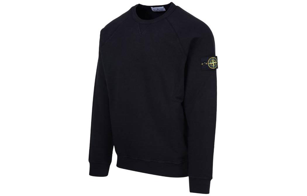 STONE ISLAND SS23 Black Crewneck Pullover Sweatshirt for Men. 781566360-V0029 圖 4