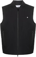 STONE ISLAND SS23 Black Logo Embroidered Zip Western Vest Fashion. 7815G03G2-V0029 STONE ISLAND SS23 Black Logo Embroidered Zip Western Vest Fashion. 7815G03G2-V0029