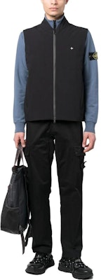 STONE ISLAND SS23 黑色刺绣标志拉链西部马甲 时尚款式 7815G03G2-V0029 Lookbook STONE ISLAND SS23 黑色刺绣标志拉链西部马甲 时尚款式 7815G03G2-V0029