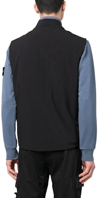 STONE ISLAND SS23 黑色刺绣标志拉链西部马甲 时尚款式 7815G03G2-V0029 Shop STONE ISLAND SS23 黑色刺绣标志拉链西部马甲 时尚款式 7815G03G2-V0029