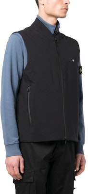 STONE ISLAND SS23 黑色刺绣标志拉链西部马甲 时尚款式 7815G03G2-V0029 Purchase STONE ISLAND SS23 黑色刺绣标志拉链西部马甲 时尚款式 7815G03G2-V0029