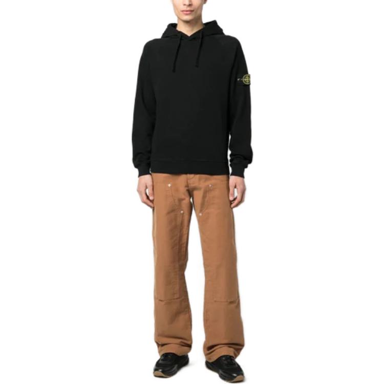 STONE ISLAND SS23 Black Logo Hoodie  Long Sleeve Sweatshirt 781562160-V0029 圖 3