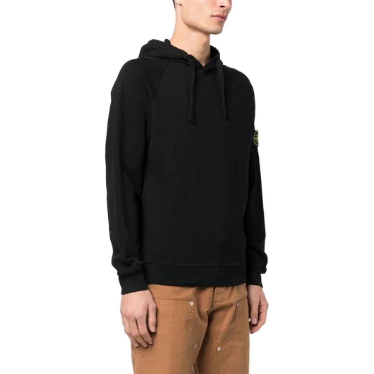 STONE ISLAND SS23 Black Logo Hoodie  Long Sleeve Sweatshirt 781562160-V0029 圖 5