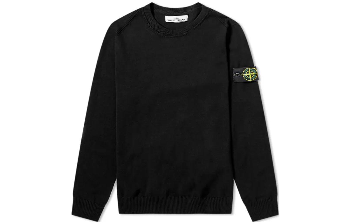 Stone Island SS23 Black Pullover Crewneck Sweatshirt Unisex 7215510B2-V0029