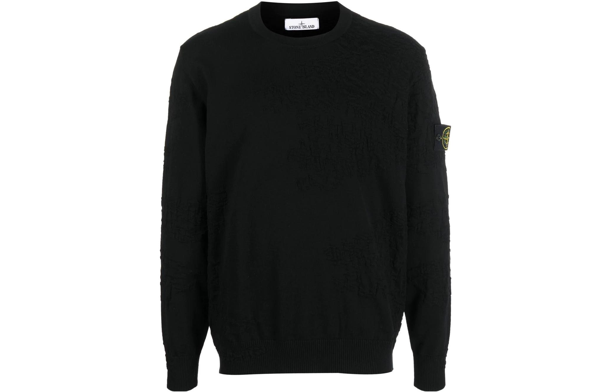 STONE ISLAND SS23 Black Pullover Crewneck Sweatshirt for Men. 7815515B3-V0029 圖 2