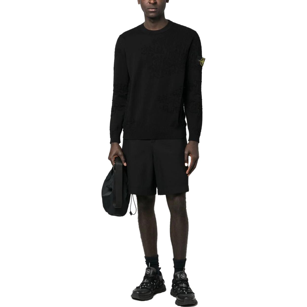 STONE ISLAND SS23 Black Pullover Crewneck Sweatshirt for Men. 7815515B3-V0029 圖 3
