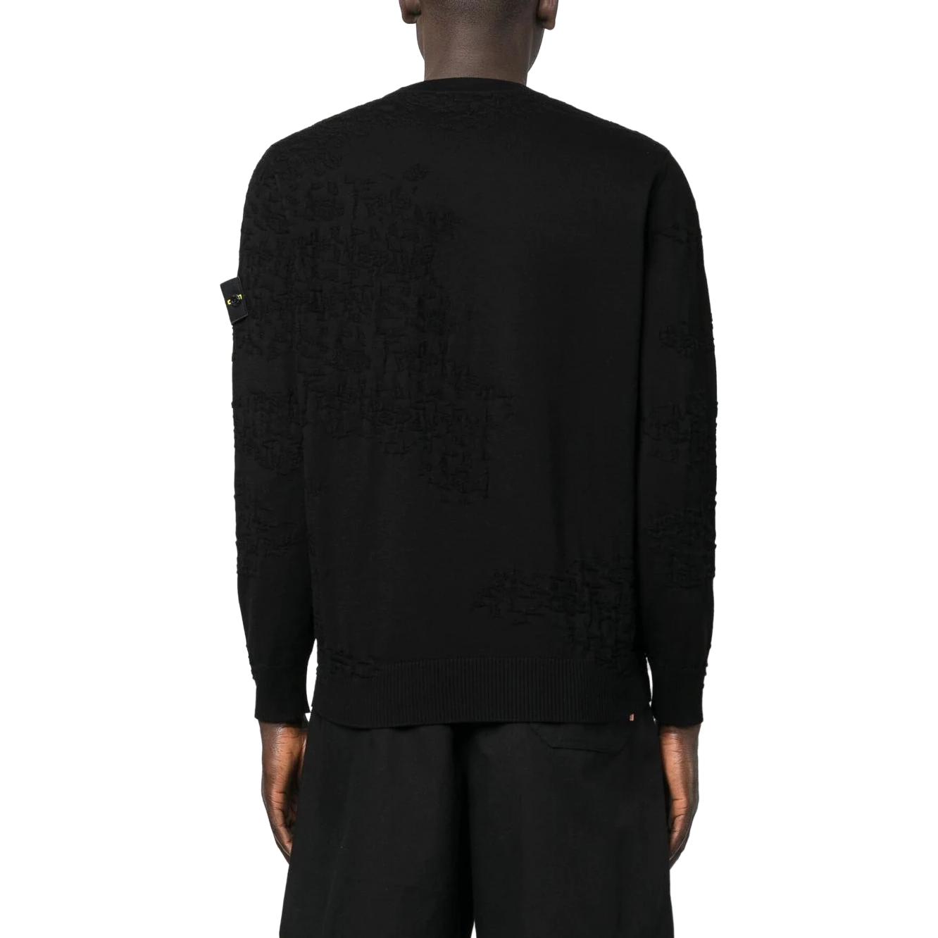 STONE ISLAND SS23 Black Pullover Crewneck Sweatshirt for Men. 7815515B3-V0029 圖 5