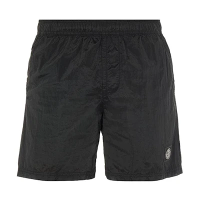 Stone Island SS23 Black Solid Badge Casual Shorts Men’s Straight Fit 7715B0943-V0029
