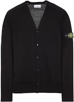 STONE ISLAND SS23 Black V-Neck Knit Sweater with Logo for Men. 7815527D3-V0029 STONE ISLAND SS23 Black V-Neck Knit Sweater with Logo for Men. 7815527D3-V0029