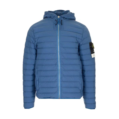 Stone Island SS23 Blue Badge Hooded Drawstring Jacket Long Sleeve 731541125-V0043
