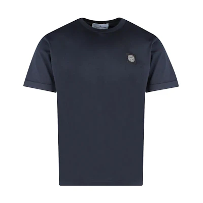STONE ISLAND SS23 Blue Logo Patch Crewneck Short Sleeve T-Shirt 101524113-V0020