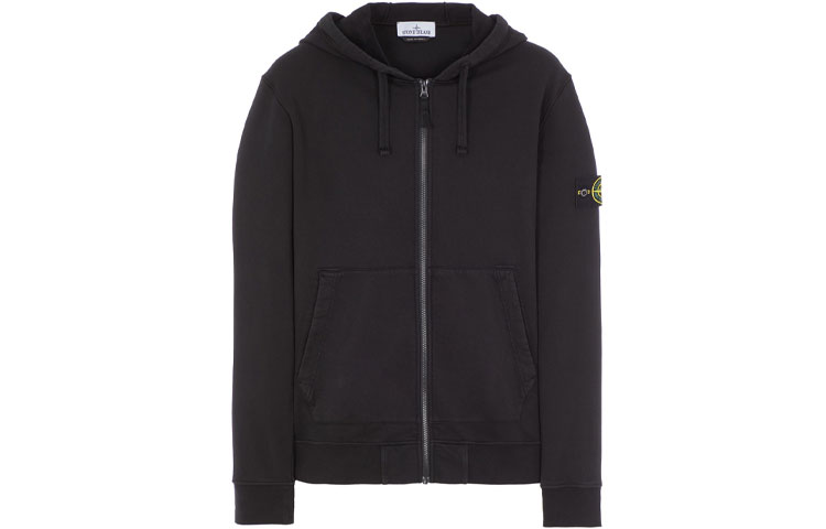 Stone Island SS23 Blue Logo Patch Pullover Hoodie 771564251-V0046