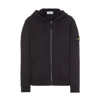 Stone Island SS23 Blue Logo Patch Pullover Hoodie 771564251-V0046