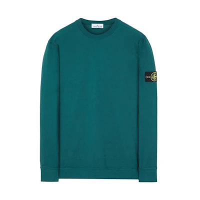 Stone Island SS23 Bottle Green Oversized Crewneck Sweatshirt 101563750-V0053