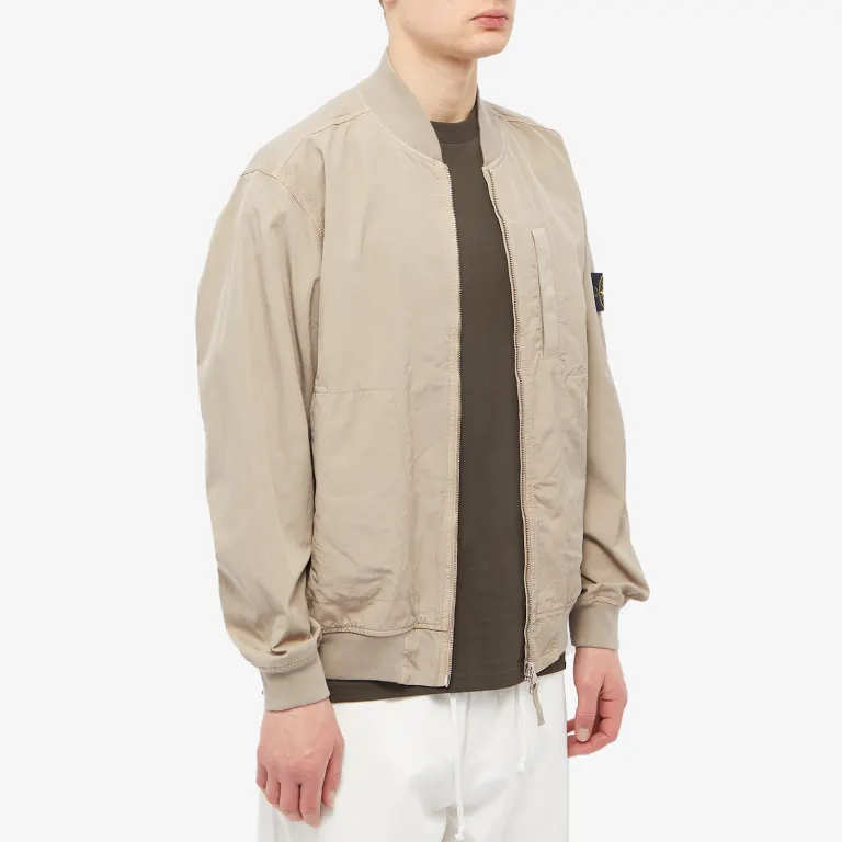 STONE ISLAND SS23 Brown  Solid Logo Patch Zip Jacket 781542629-V0092 圖 5