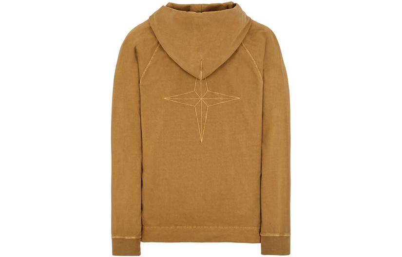Lookbook STONE ISLAND SS23 男士棕色後背印花連帽上衣 781563355-V0198