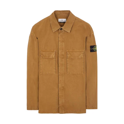 Stone Island SS23 Brown Single-Breasted Jacket with Dual Pockets Men 7815115WN-V0198