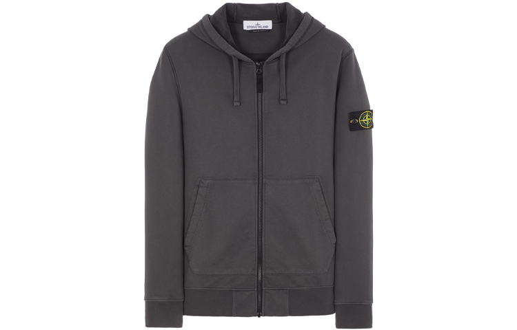 Stone Island SS23 Charcoal Hoodie with Logo Patch 101564251-V0065